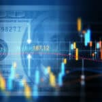 Financial data analysis graph showing market trends.