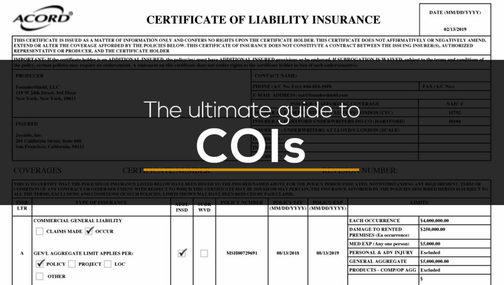 Understanding Certificates of Insurance (COIs)